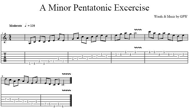 A Minor Pentatonic Exercise