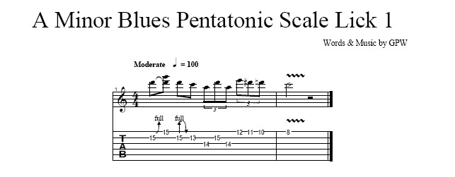 Blues Minor Pentatonic Lick 1