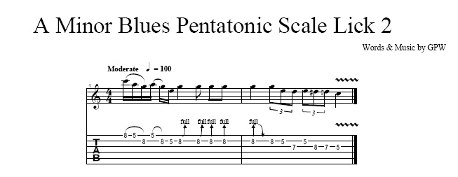 Blues Minor Pentatonic Lick 2