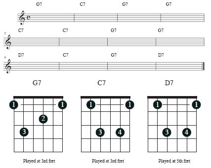 shuffle rhythm in g key