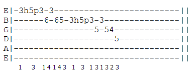 C major guitar lick