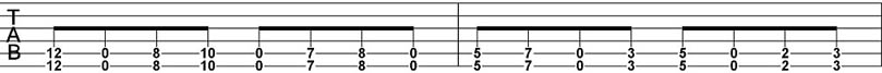 Dropped D Tuning Rhythm Guitar Patterns 7b