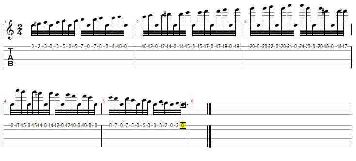 E minor scale 2