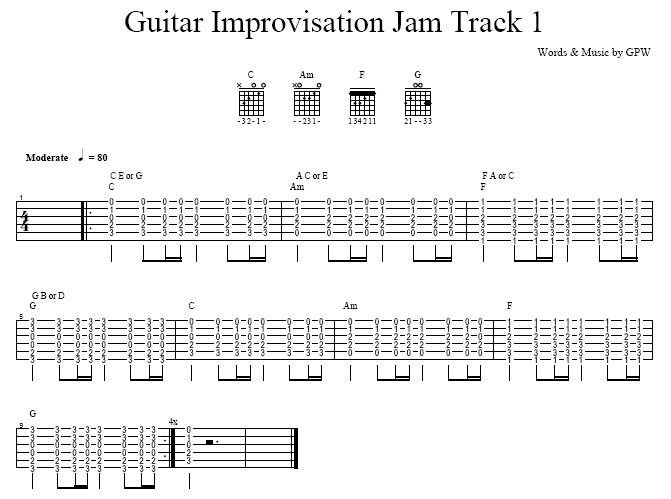 Guitar Improvisation Jam Track 1