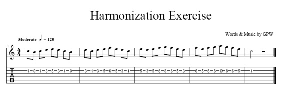 Harmonizing Exercise