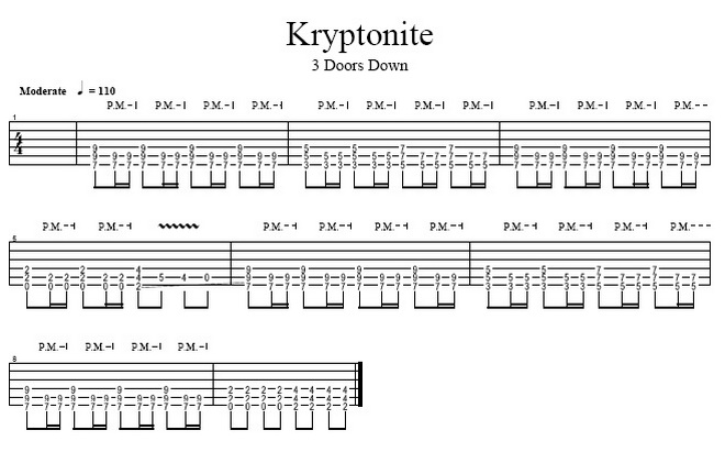 Kryptonite Palm Muting Chorus