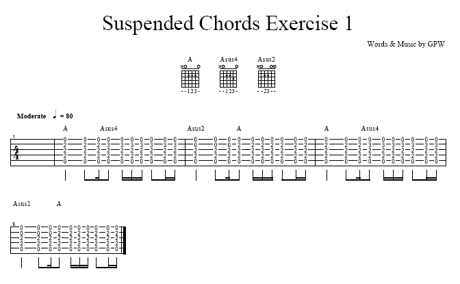 Suspended Chords Exercise 1