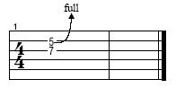 Unison bend on guitar string