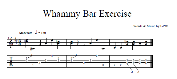 Whammy Bar Exercises