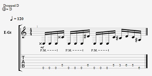 dropped d guitar lick