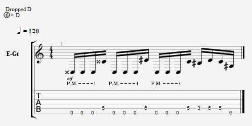 dropped d guitar lick