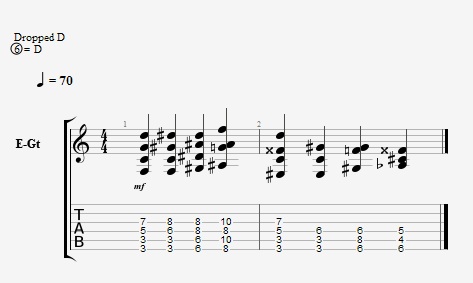 dropped d guitar melody